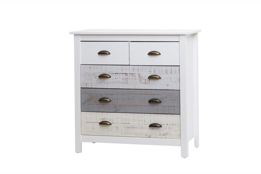 Cómoda Romántica blanco (Multicolor)