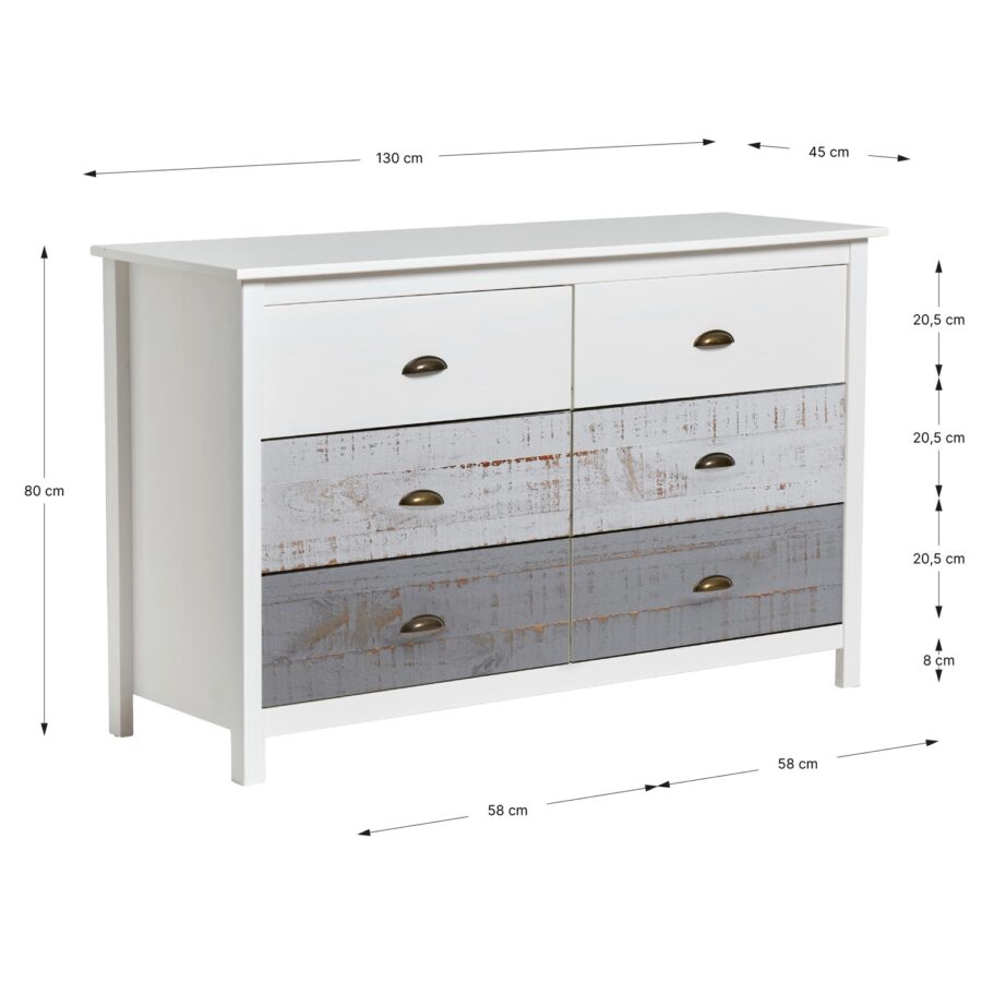 Cómoda Romántica blanco (Multicolor) - Imagen 3