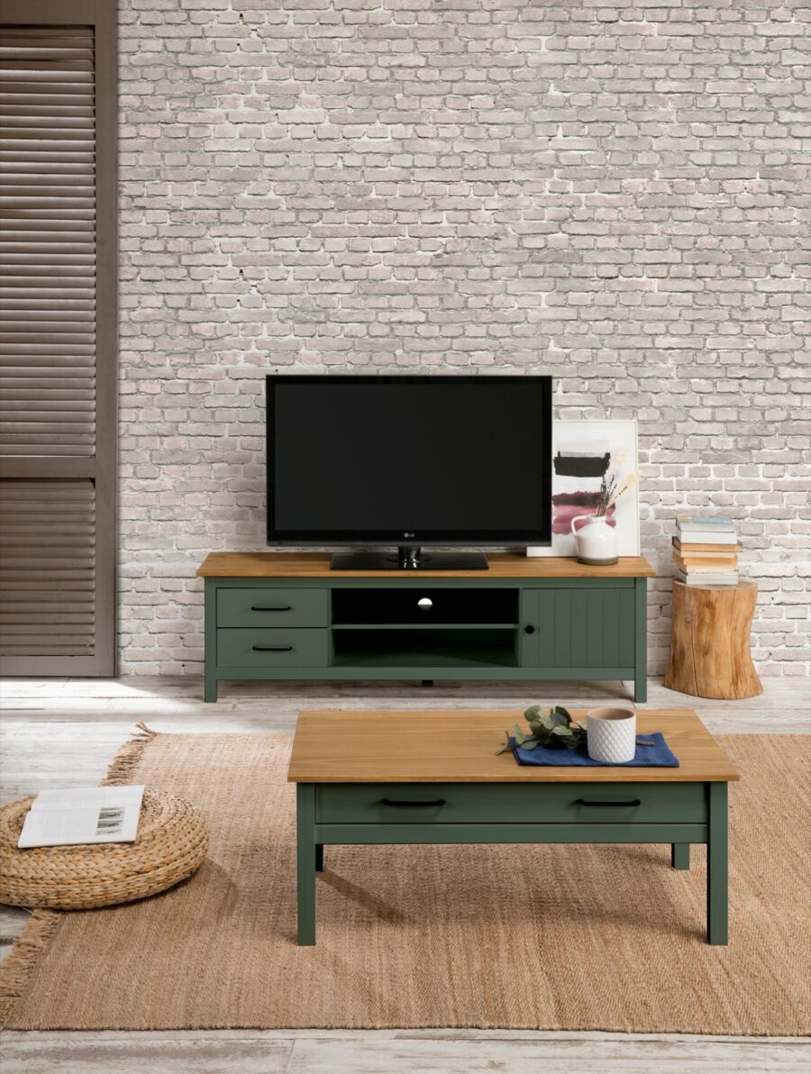 Mueble TV Miranda Verde (Verde/Cera) - Imagen 5