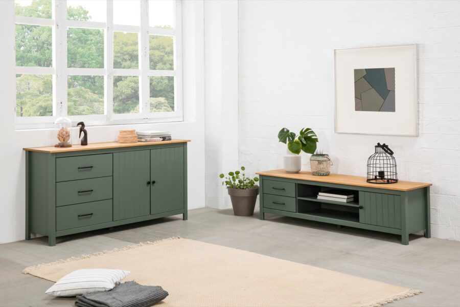 Mueble TV Miranda Verde (Verde/Cera) - Imagen 4