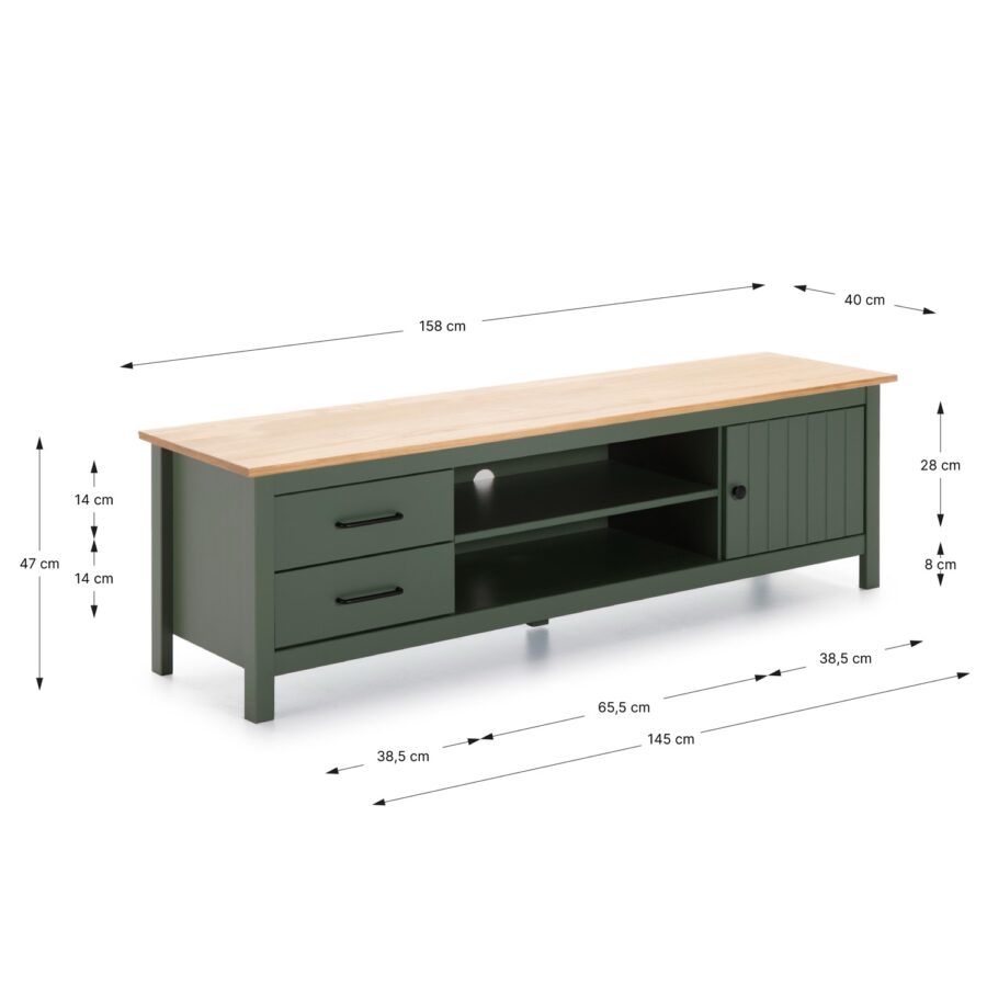 Mueble TV Miranda Verde (Verde/Cera) - Imagen 2