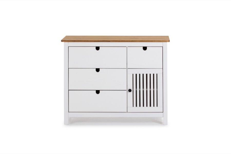 Cómoda Bruna madera (Cera/Blanco Lav) - Imagen 2