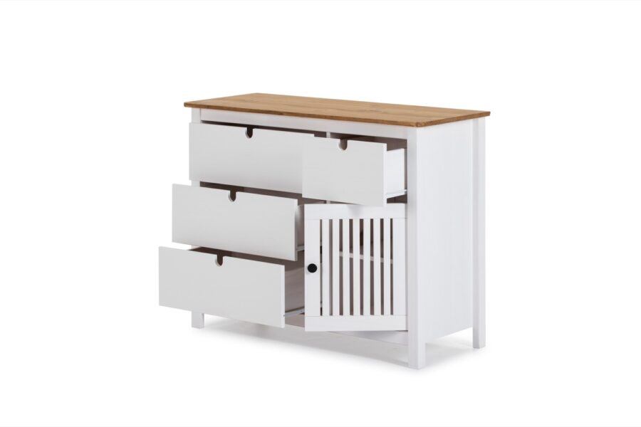 Cómoda Bruna madera (Cera/Blanco Lav) - Imagen 3