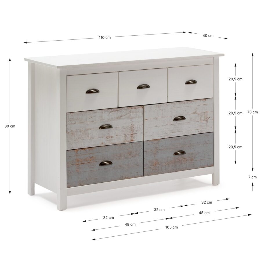 Cómoda Romántica blanco (Multicolor) - Imagen 4