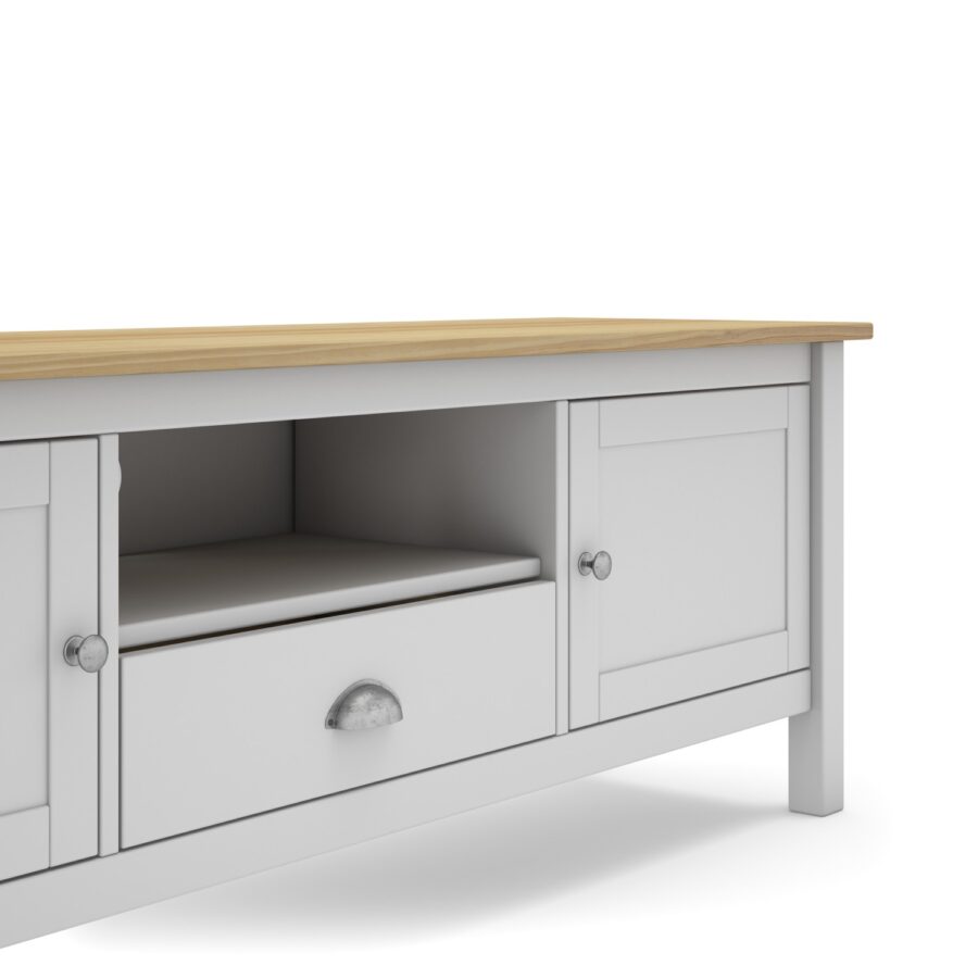 Mueble TV Misti blanco (Blanco/Roble) - Imagen 8