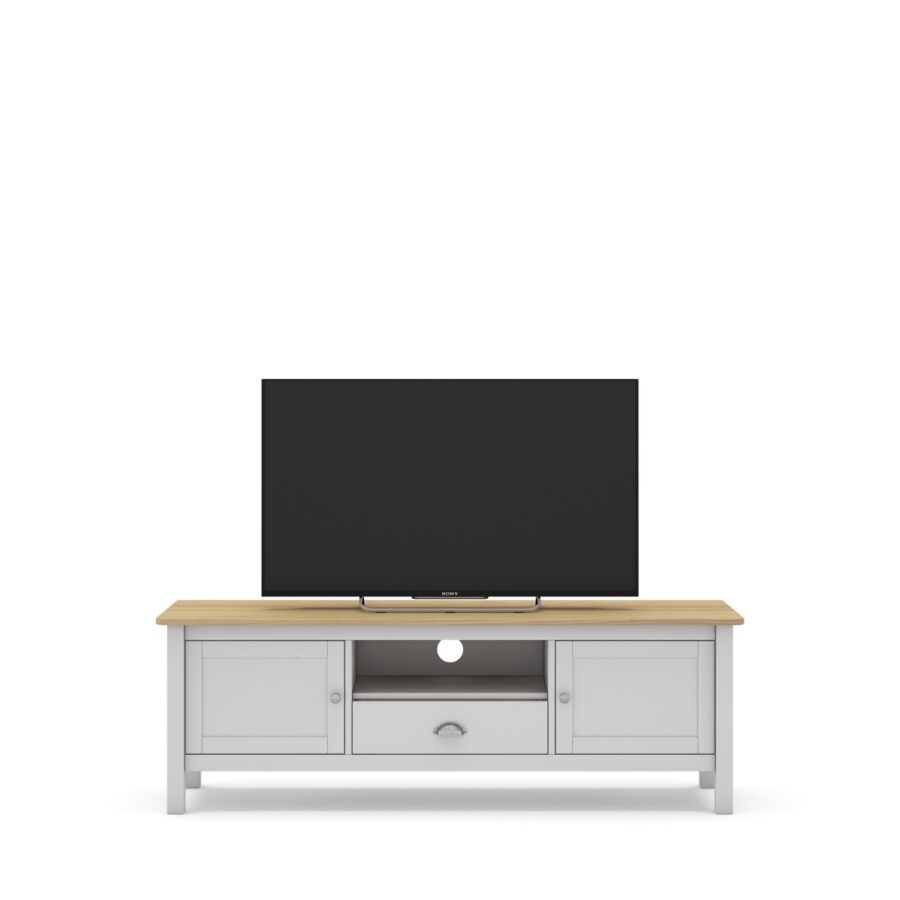 Mueble TV Misti blanco (Blanco/Roble) - Imagen 4
