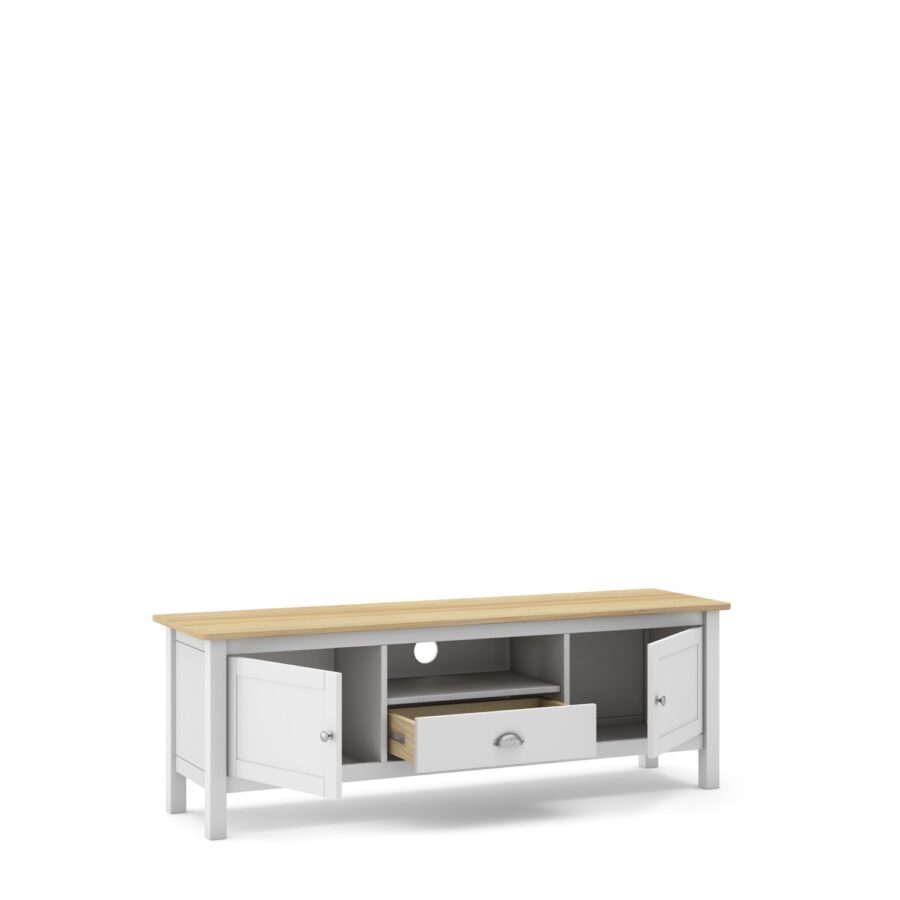 Mueble TV Misti blanco (Blanco/Roble) - Imagen 2