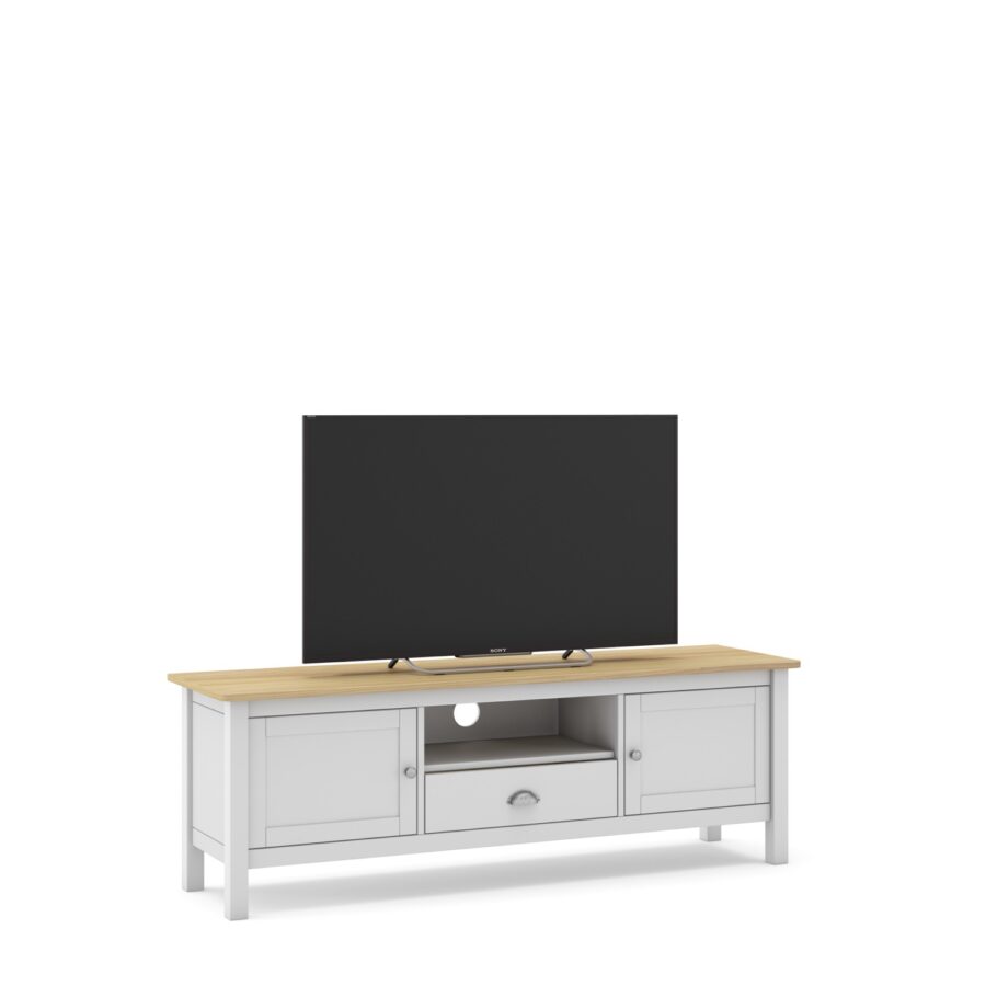 Mueble TV Misti blanco (Blanco/Roble) - Imagen 3