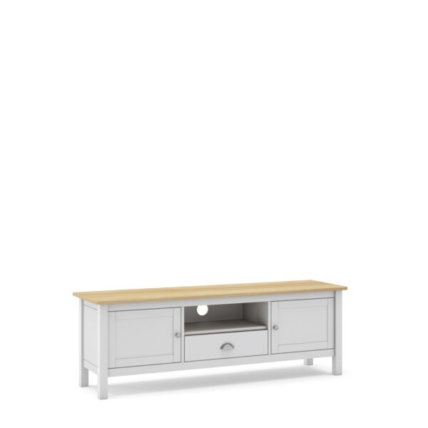 Mueble TV Misti blanco (Blanco/Roble)