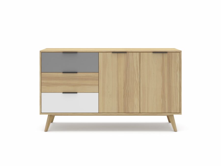 Mueble TV Elfa madera (Roble/Gris Claro/Blanco) - Imagen 4