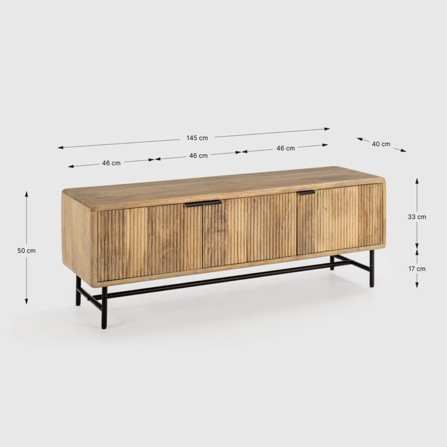 Mueble TV Mundra madera (madera mango) - Imagen 2