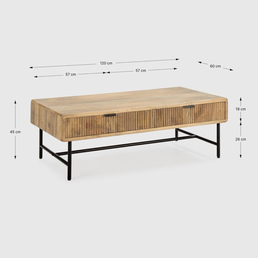 Mesa Centro Mundra madera (madera mango) - Imagen 2