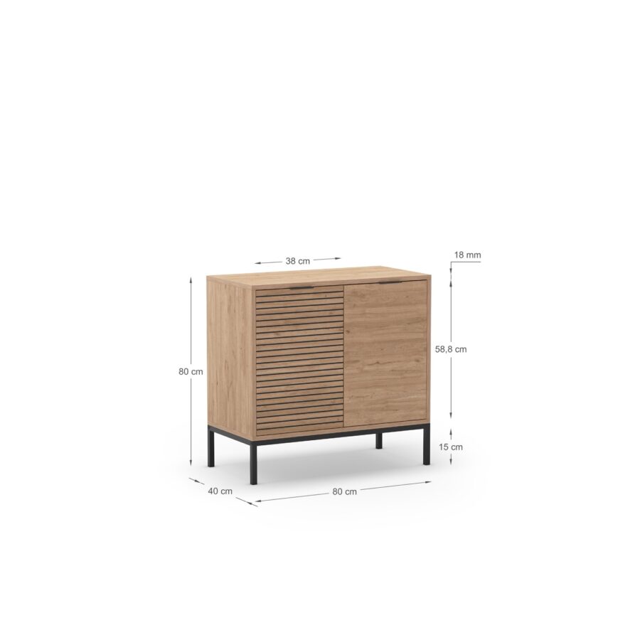 Mueble Auxiliar Ariel madera (Sepet) Pata metal - Imagen 4