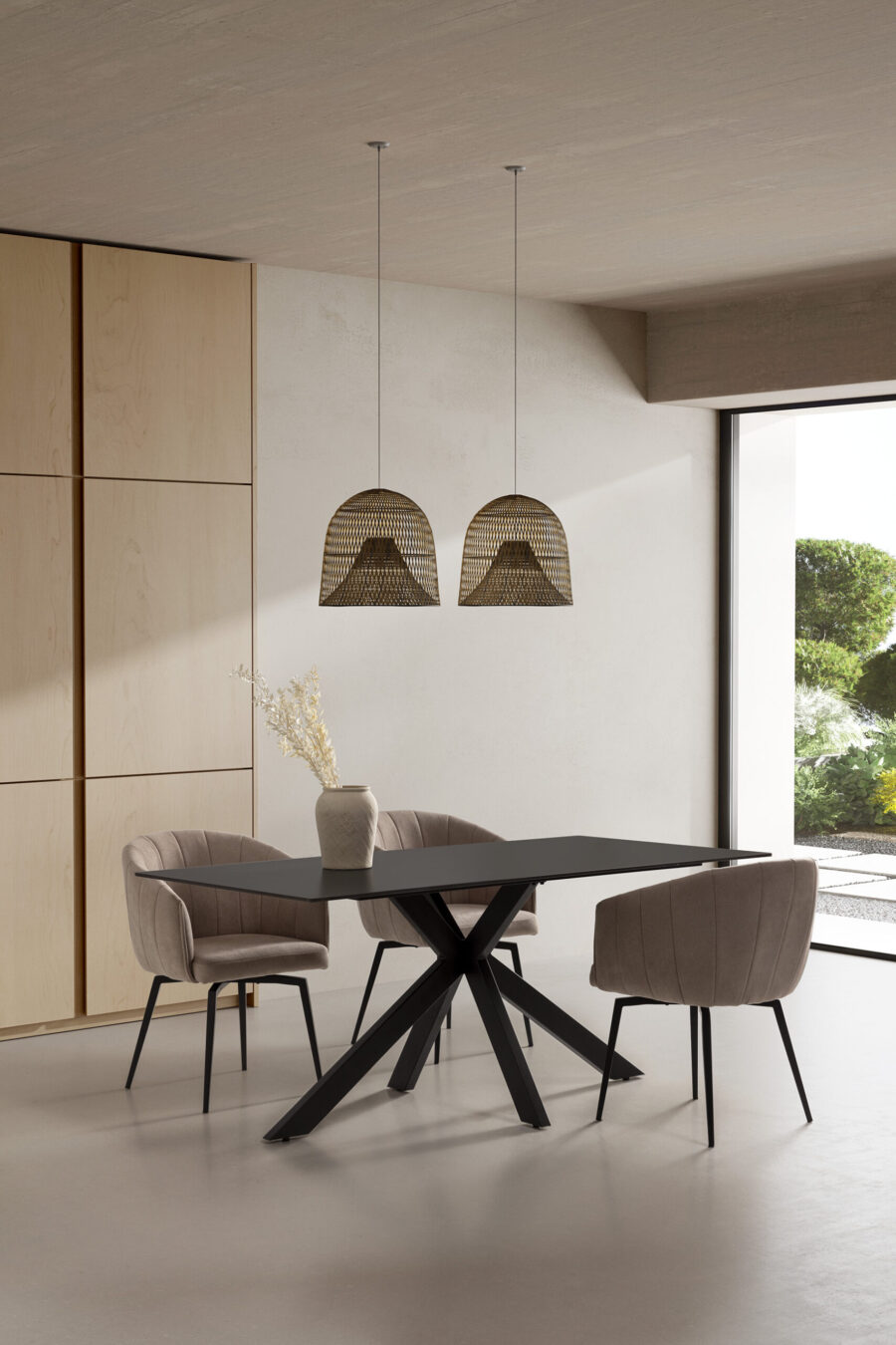 Mesa rectangular Bimba cerámica negra - Imagen 2