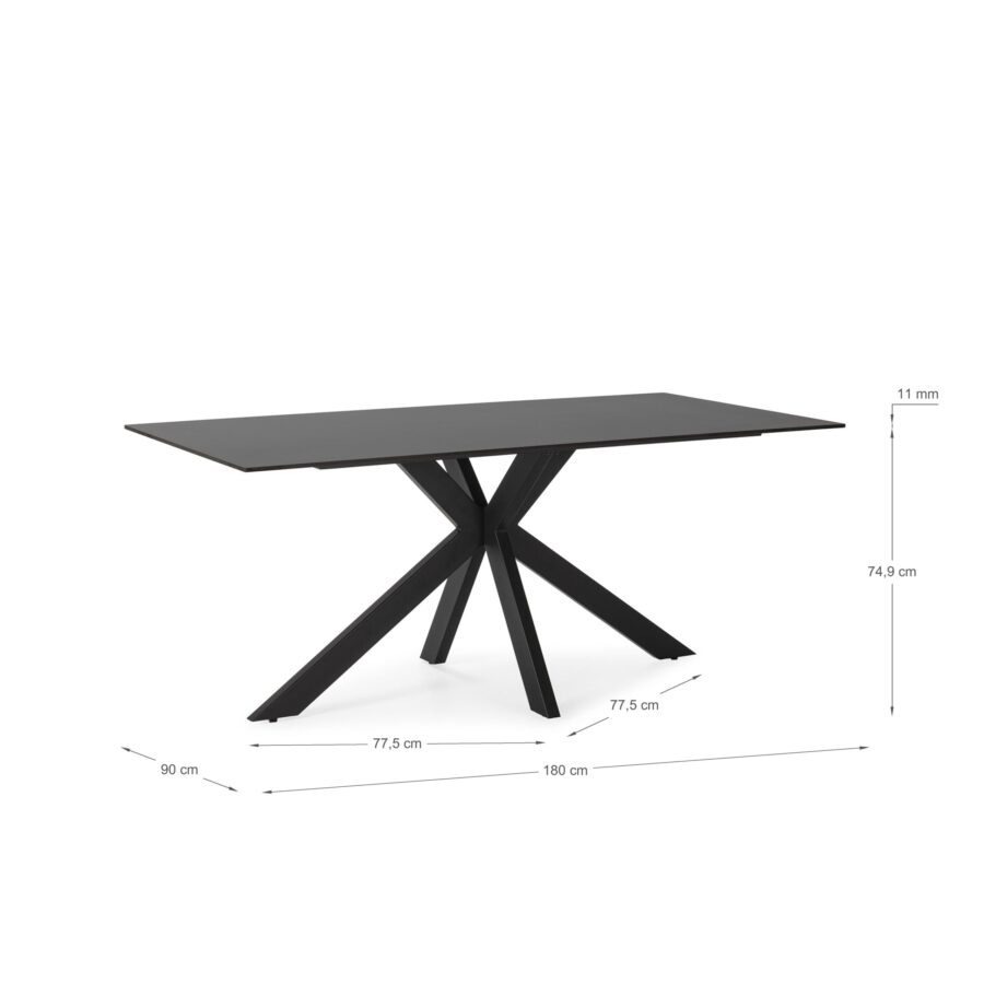 Mesa rectangular Bimba cerámica negra - Imagen 3