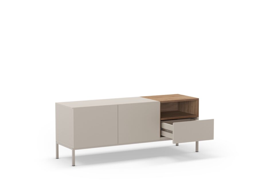 Mueble TV Cailin (Crema/Sepet) Pata metal - Imagen 2