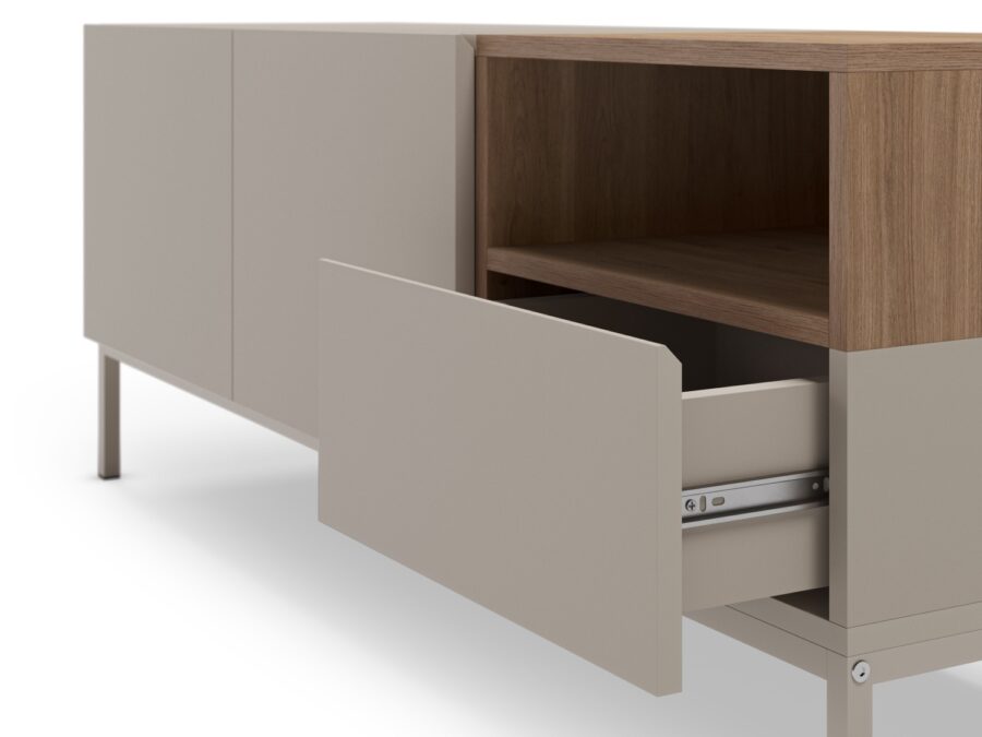 Mueble TV Cailin (Crema/Sepet) Pata metal - Imagen 5
