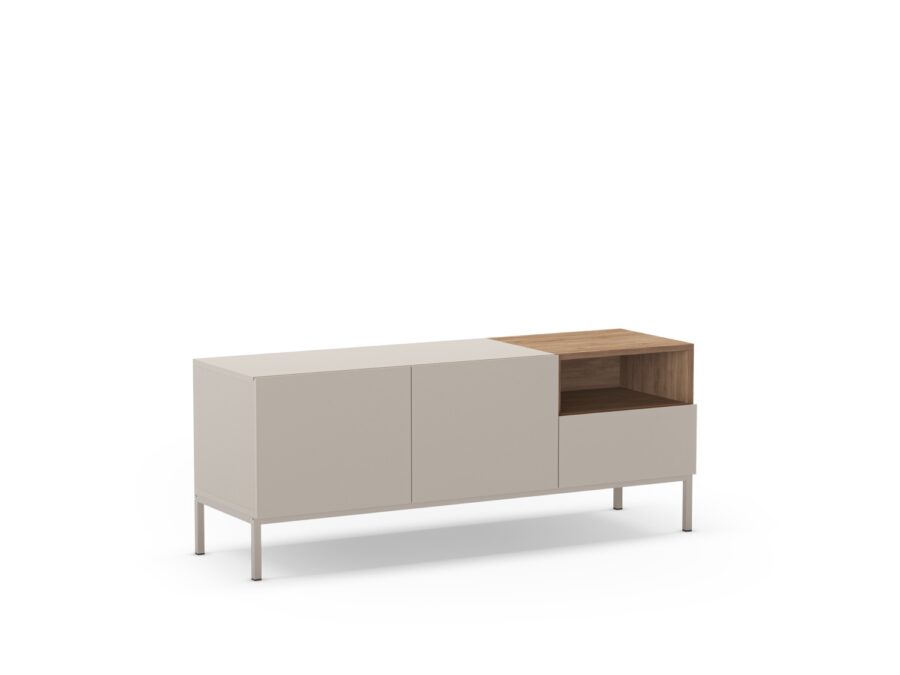 Mueble TV Cailin (Crema/Sepet) Pata metal - Imagen 9