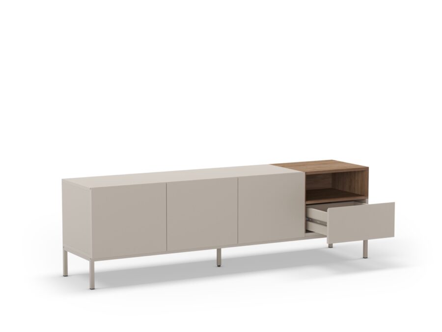 Mueble TV Cailin (Crema/Sepet) Pata metal - Imagen 2