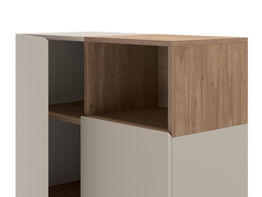 Mueble Auxiliar Alto Cailin (Crema/Sepet) Pata metal - Imagen 5