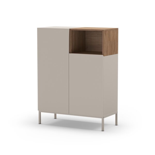 Mueble Auxiliar Alto Cailin (Crema/Sepet) Pata metal