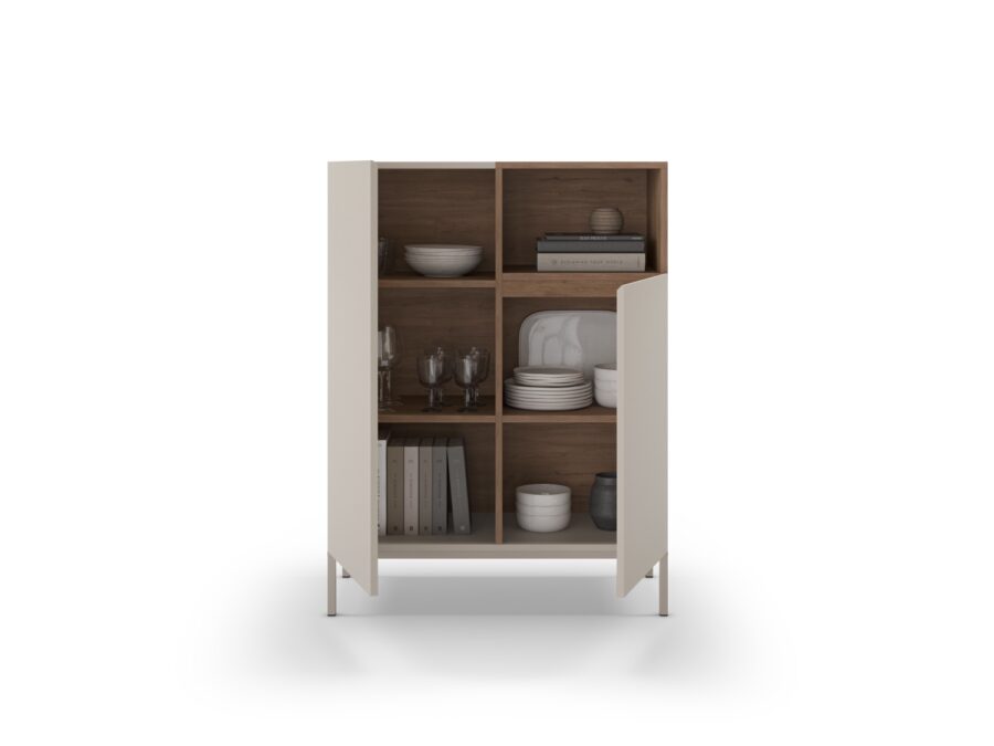 Mueble Auxiliar Alto Cailin (Crema/Sepet) Pata metal - Imagen 7