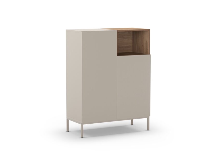 Mueble Auxiliar Alto Cailin (Crema/Sepet) Pata metal - Imagen 8