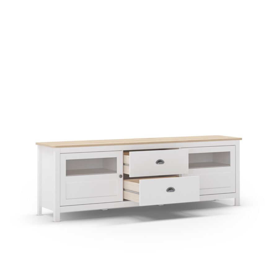Mueble TV Misti blanco (Blanco/Roble) - Imagen 6