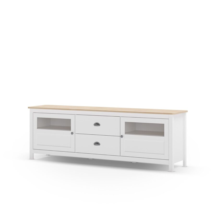 Mueble TV Misti blanco (Blanco/Roble) - Imagen 5