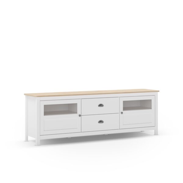 Mueble TV Misti blanco (Blanco/Roble)