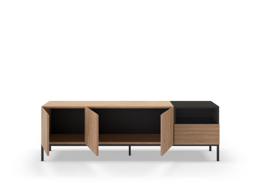 Mueble TV Cailin madera (Sepet/Negro) - Imagen 3