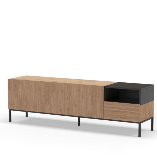 Mueble TV Cailin madera (Sepet/Negro)