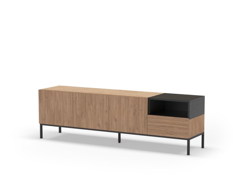 Mueble TV Cailin madera (Sepet/Negro)