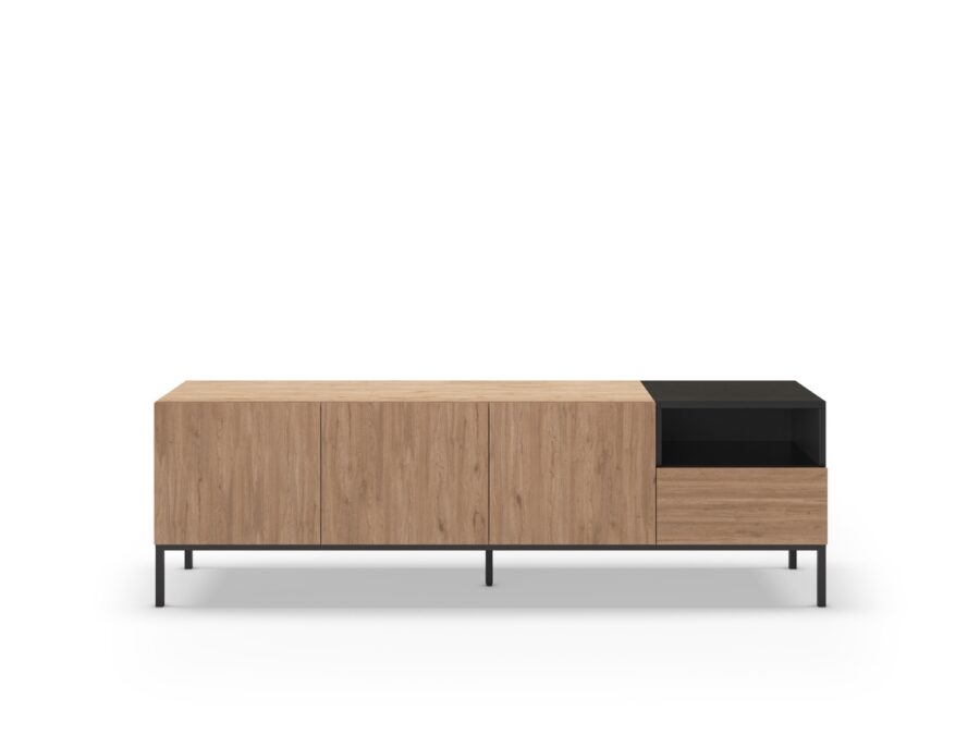 Mueble TV Cailin madera (Sepet/Negro) - Imagen 6