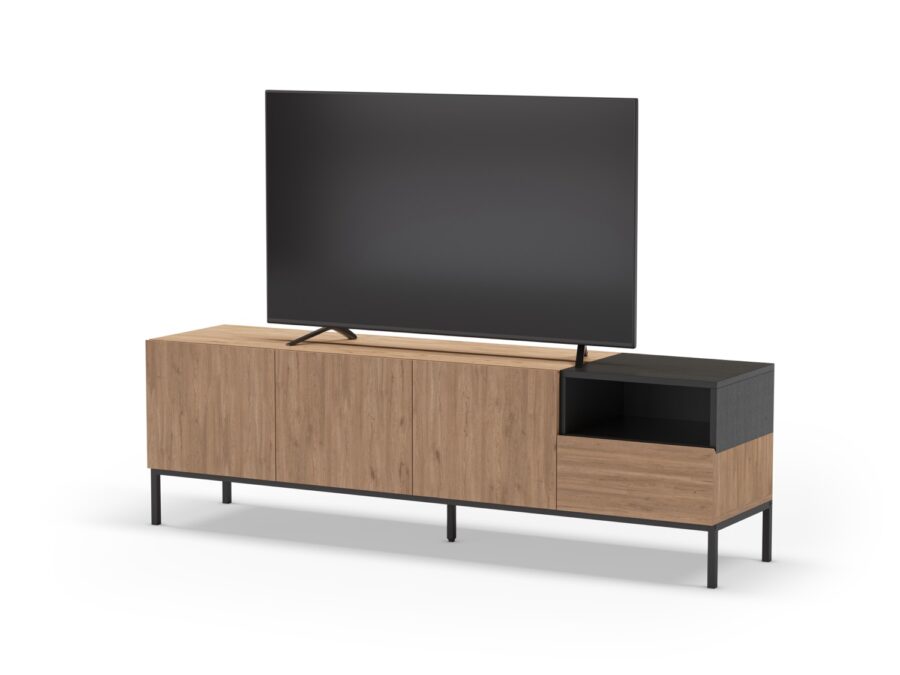 Mueble TV Cailin madera (Sepet/Negro) - Imagen 7
