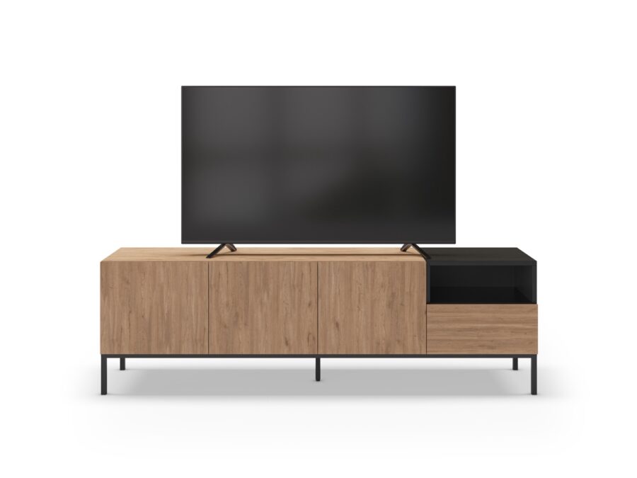 Mueble TV Cailin madera (Sepet/Negro) - Imagen 8