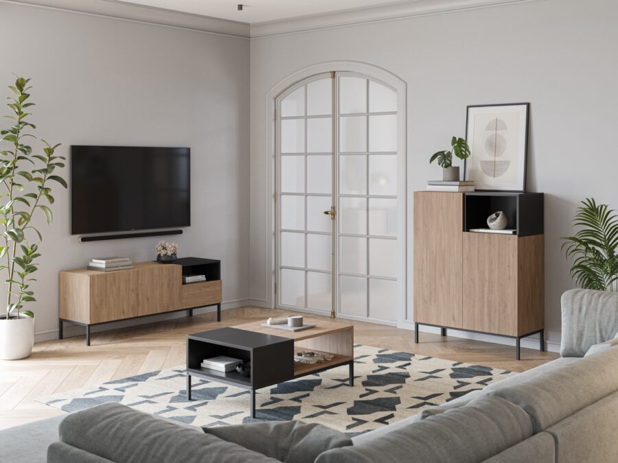 Mueble TV Cailin (Sepet/Negro) - Imagen 4