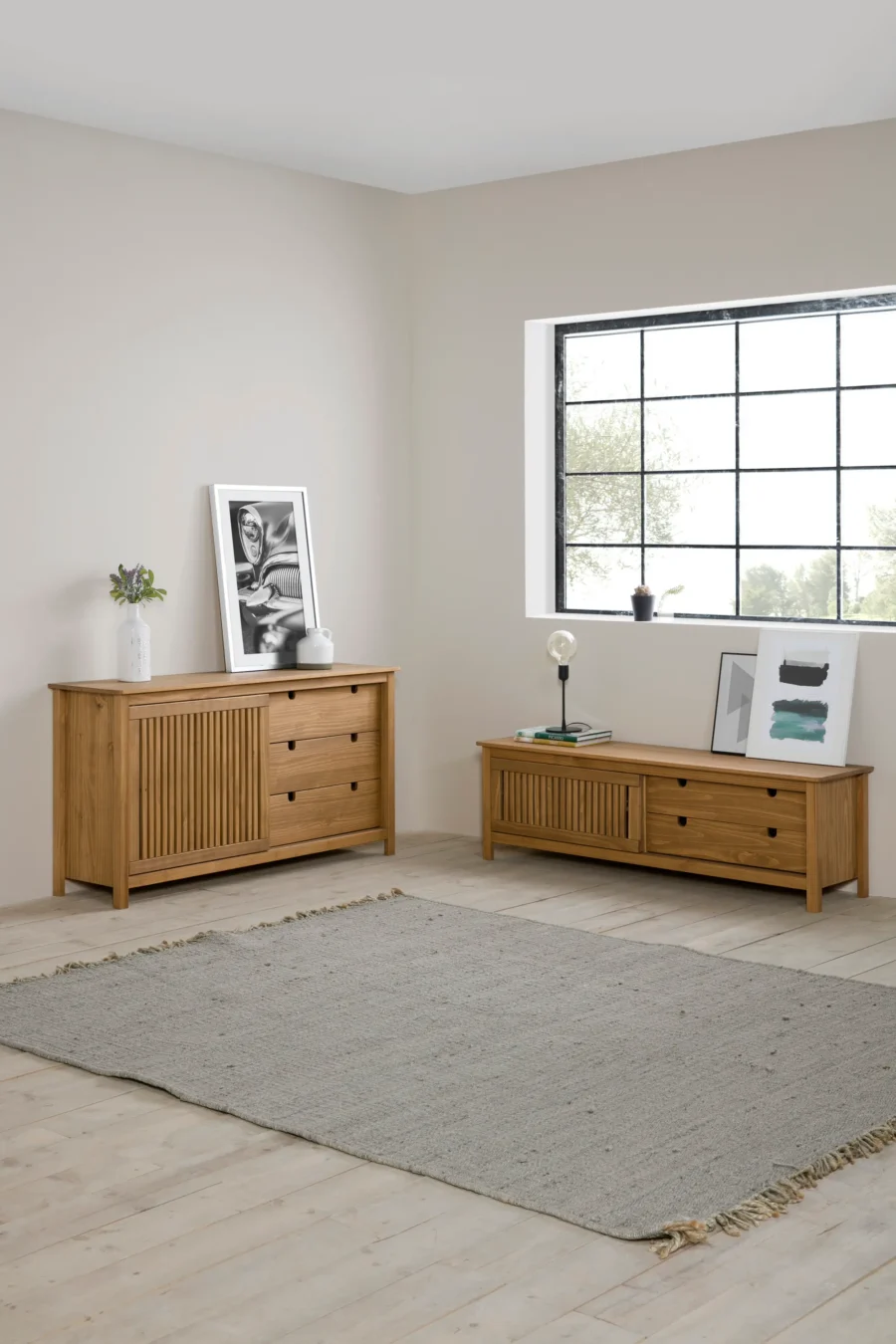 Mueble TV Luna madera (cera/cera) - Imagen 2