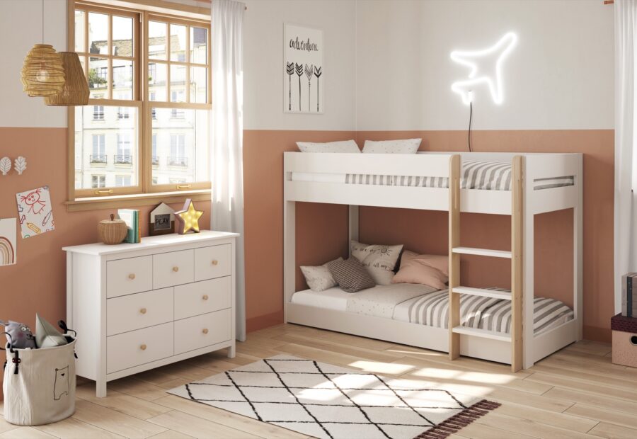 Litera-montessori Celest blanco (blanco/cera blanco) - Imagen 3
