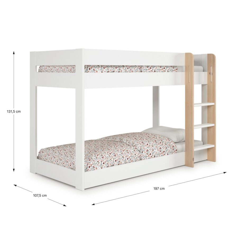 Litera-montessori Celest blanco (blanco/cera blanco) - Imagen 5