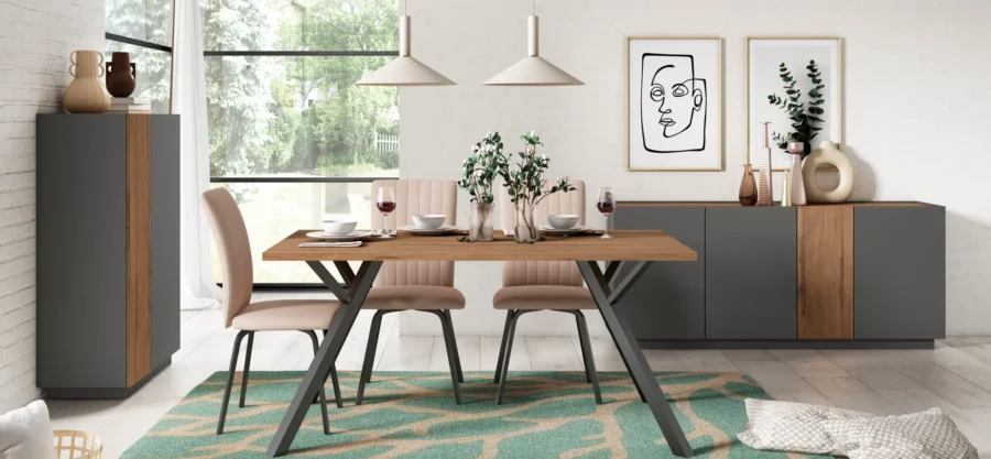Mesa rect. Alpa madera (nogal sabi) - Imagen 2