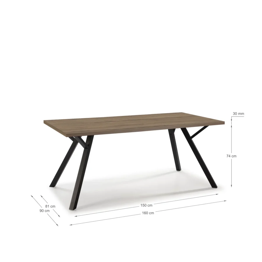 Mesa rect. Alpa madera (nogal sabi) - Imagen 6