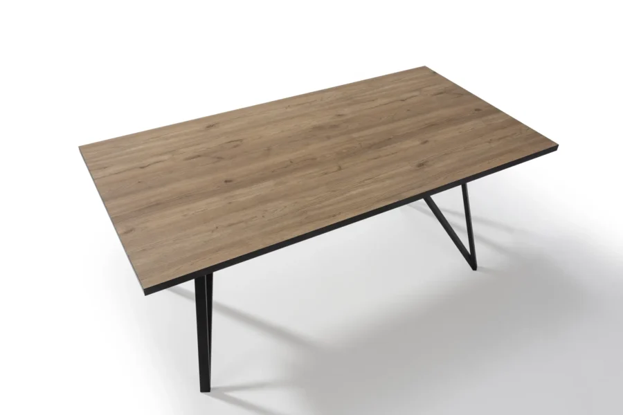 Mesa rect. Lira madera (natural/canto bocamina) - Imagen 5