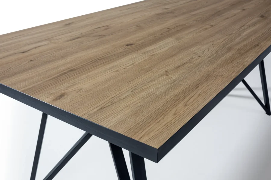 Mesa rect. Lira madera (natural/canto bocamina) - Imagen 6