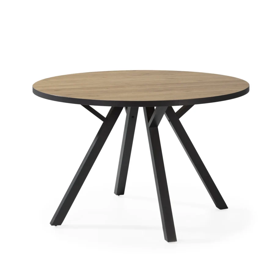 Mesa redonda Ori madera (natural/canto bocamina) - Imagen 5