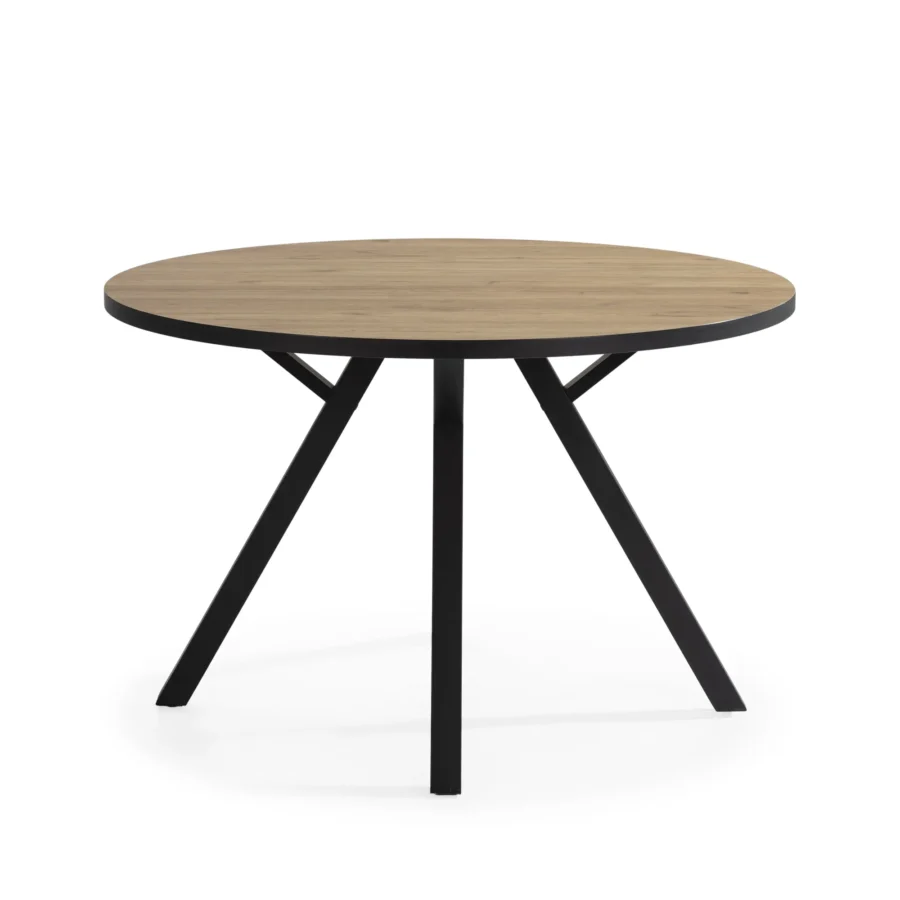Mesa redonda Ori madera (natural/canto bocamina) - Imagen 7