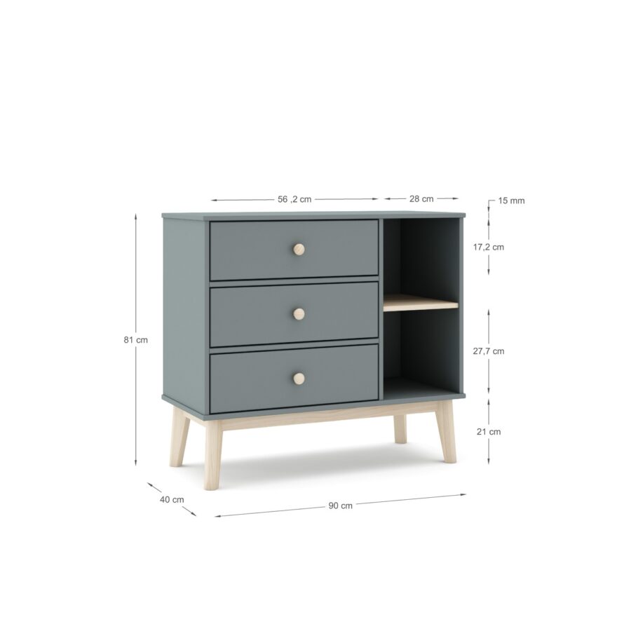Cómoda Esteban verde (verde kaki 444c/cera blanca) - Imagen 10