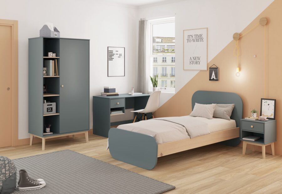 Cama 90 Esteban verde (verde kaki 444c/cera blanca) - Imagen 4