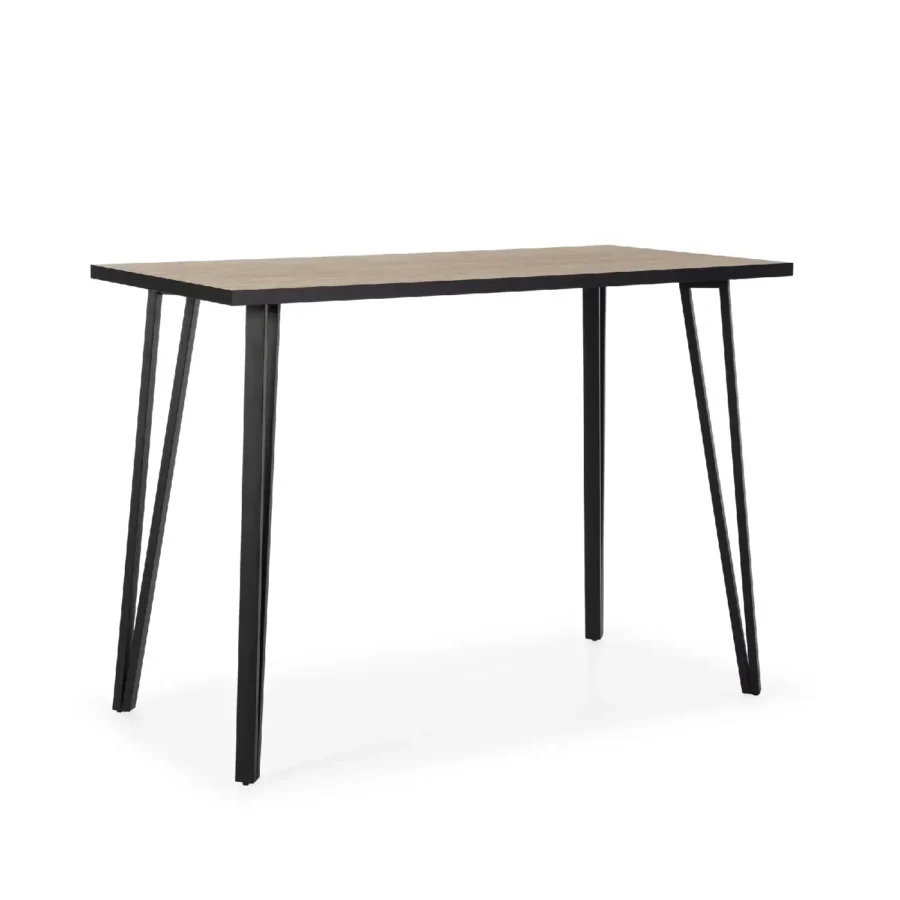 Mesa bar Sada madera (natural/canto bocamina) - Imagen 5