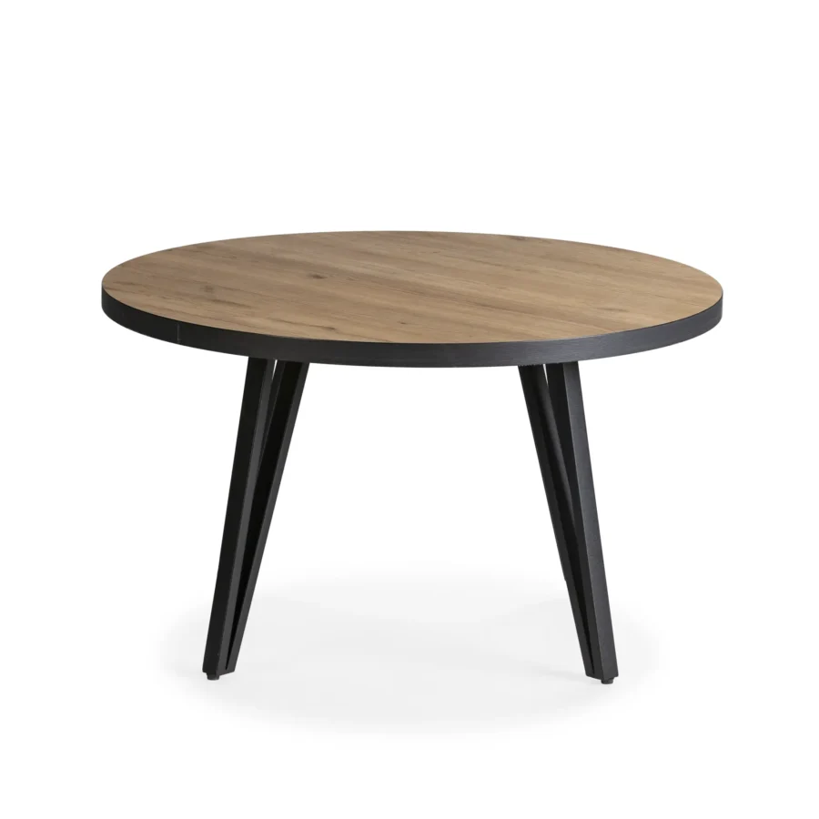 Mesa centro redonda Sada madera (natural/cero bocamina) - Imagen 3